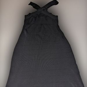 Donating! GWP! ✅EXPRESS Black Stretch Bodycon Mini Dress with Cross Front